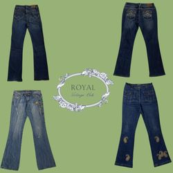 Jeans de campana de estilo Y2K (E)