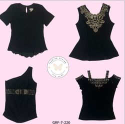 Trendige schwarze Druckbluse – Müheloser Street St..