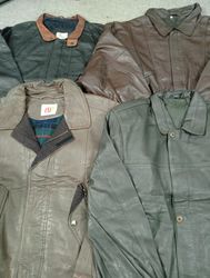 HD1068 Men Vintage Leather Bomber Jackets - 11 pcs