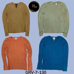 Y2K Mixed Cable Knit Sweater – Bold Patterns & Coz..