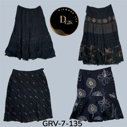 Vintage Black Cotton Skirt – Easy Style, Authentic..