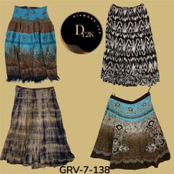 Brown Cotton Skirt – Earthy Tones, Vintage Feel (G..