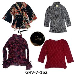 Y2K Mixed Poly Blouse – Vintage Style with Soft Bl..