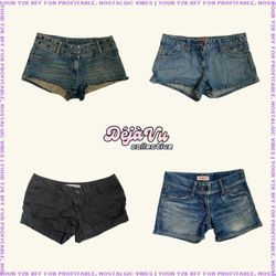 Y2K Britney Era Denim Micro Mini Shorts (DVC#64)