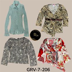 Vintage Langarm-Polybluse – Y2K-inspirierte Elegan..
