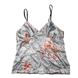 SAY#261 Y2K Vintage Style Satin Lace Trim Cami sli..