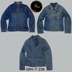 Chaqueta de mezclilla Blue Button - Estilo Vintage..