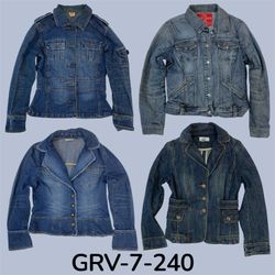 Chaqueta de mezclilla clásica con botones (GRV-7-2..