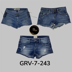 Low-Rise Denim Mini Shorts – Y2K Edit (GRV-7-243)