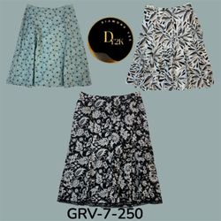 Y2K Black & White Cotton Skirt – Maxi Length (GRV-..