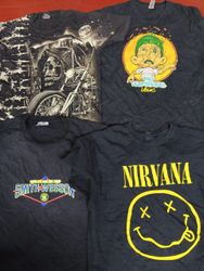Vintage Black printed T-shirts