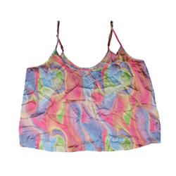 SAY#272 Vibrant Y2K Rainbow Cami Top – Playful & T..
