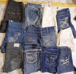 LOVE INDIGO AND OTHER BRAND MINI SHORTS (ID 690)