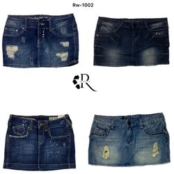 Y2K Paris Hilton Denim Mini Skirts(RW-1002)