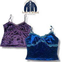 Y2k velvet camisole