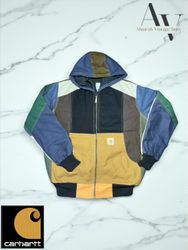 Hoodie in patchwork stile rework Carhartt