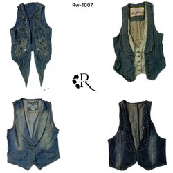 Y2K Unique Retro Style Denim Waist Coat (RW-1007)