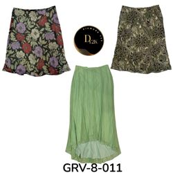 Y2K green poly skirt (GRV-8-011)