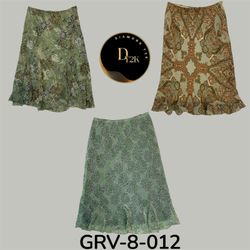 Y2K green poly skirt (GRV-8-012)