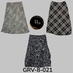 Y2K black and white poly skirt (GRV-8-021)