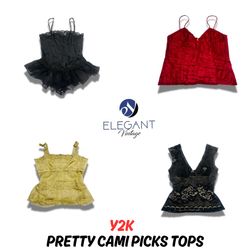 Y2K Pretty Cami Picks Tops - EV0774