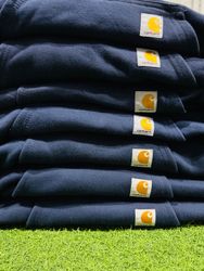 rework style blue carhartt hoodies