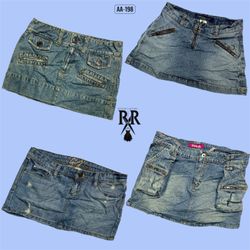 Y2K IT Girl Denim Mini Skirts (AA-198)