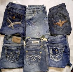 SILVER AND OTHER BRAND MINI MICRO SHORTS (ID 627)
