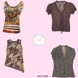 Y2K Braunes Kurzarmhemd – Vintage 2000er Stil (GRF..