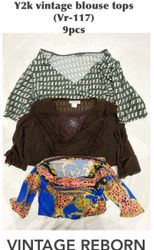 Y2k vintage style aesthetic blouse tops (VR-0117)
