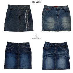 Y2K IT Girl Saias Mini de Jeans (RE-2255)