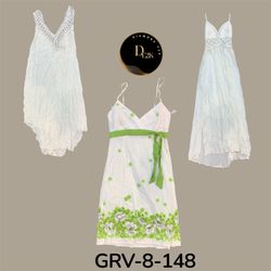Y2k white cotton dress (GRV-8-148)