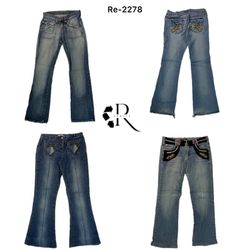 Y2K IT Girl Unique Denim Jeans (RE-2278)