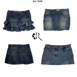 Saias Mini de Jeans da Era Britney Y2K (RE-2274)