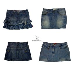 Y2K Britney Era Denim Mini Skirts (RE-2274)