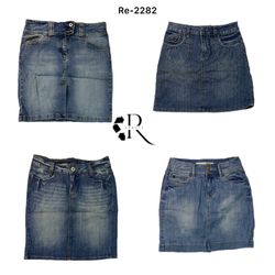 Saias Midi de Jeans da Era Britney Y2K (RE-2282)