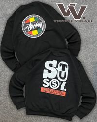 Stussy Rework Style Graphic Black Jumpers - #13525