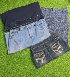 #0007 y2k midi denim skirts