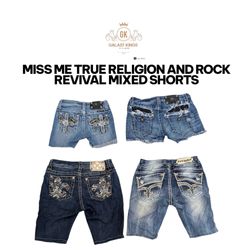Shorts misti Miss Me True Religion e Rock Revival