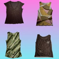 Y2k Earthy tone sleeveless Tops (TT 167)