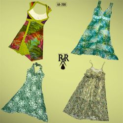 Y2K Tropical and Floral Print Summer Dresses (AA-2..