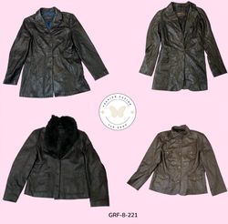 Y2K Vintage Leather Jacket – Classic Button-Up 200..