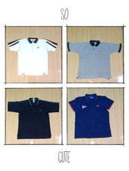 JA 0369 Vintage Adidas Three Button Collar T-shirt