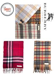 T1293 Burberry Sciarpe 🧣 100% Autentico Cashmere/..