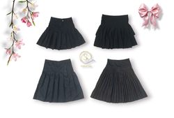 Y2K プリーツミニスカートとミディスカートのミックス