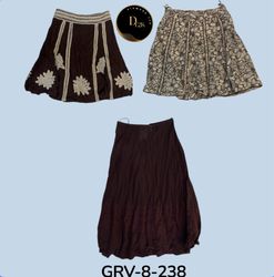 Y2K Brown Cotton Skirt | 90s 2000s Vintage Aesthet..