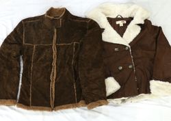 GB01 Y2k Suede Winter Fur Jackets