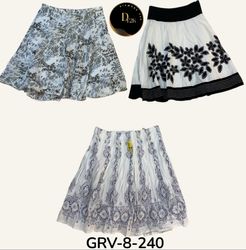 Y2K White Printed Cotton Maxi Skirt | 90s 2000s Vi..