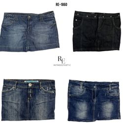 Y2K IT Girl Era Denim Mini Skirts (RE-1860)