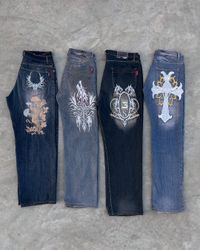 Japnese y2k tato jeans